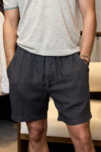 ALTEA | Linen Shorts | Charcoal
