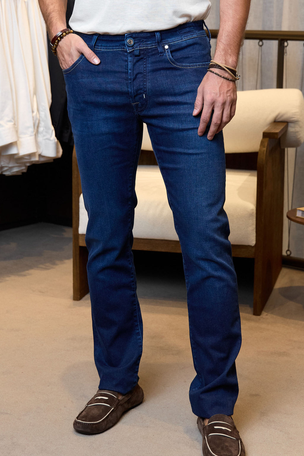 JACOB COHEN | Bard Lasor Cut Patch Jeans | Dark Denim