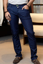 JACOB COHEN | Bard Tennis Racquet Patch Jeans | Dark Denim