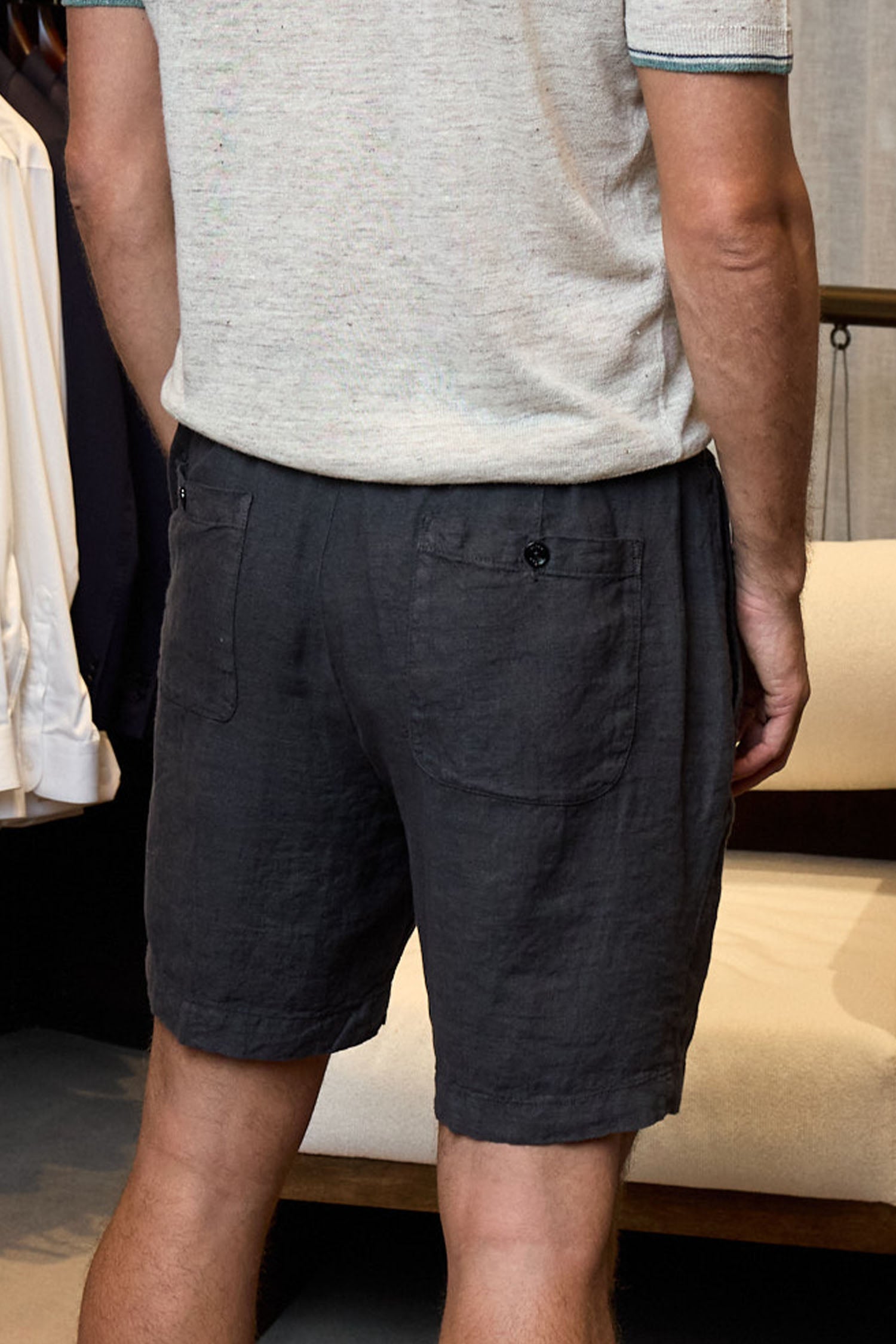 ALTEA | Linen Shorts | Charcoal