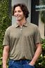 FEDELI | Zip Neck Polo | Olive Green