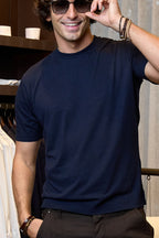 ALTEA | Crew Neck T-Shirt | Navy
