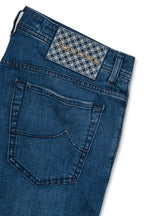 JACOB COHEN | Bard Jeans Embroidered Label | Light Denim