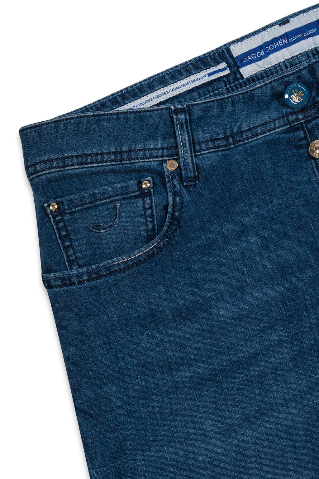 JACOB COHEN | Bard Jeans Embroidered Label | Light Denim
