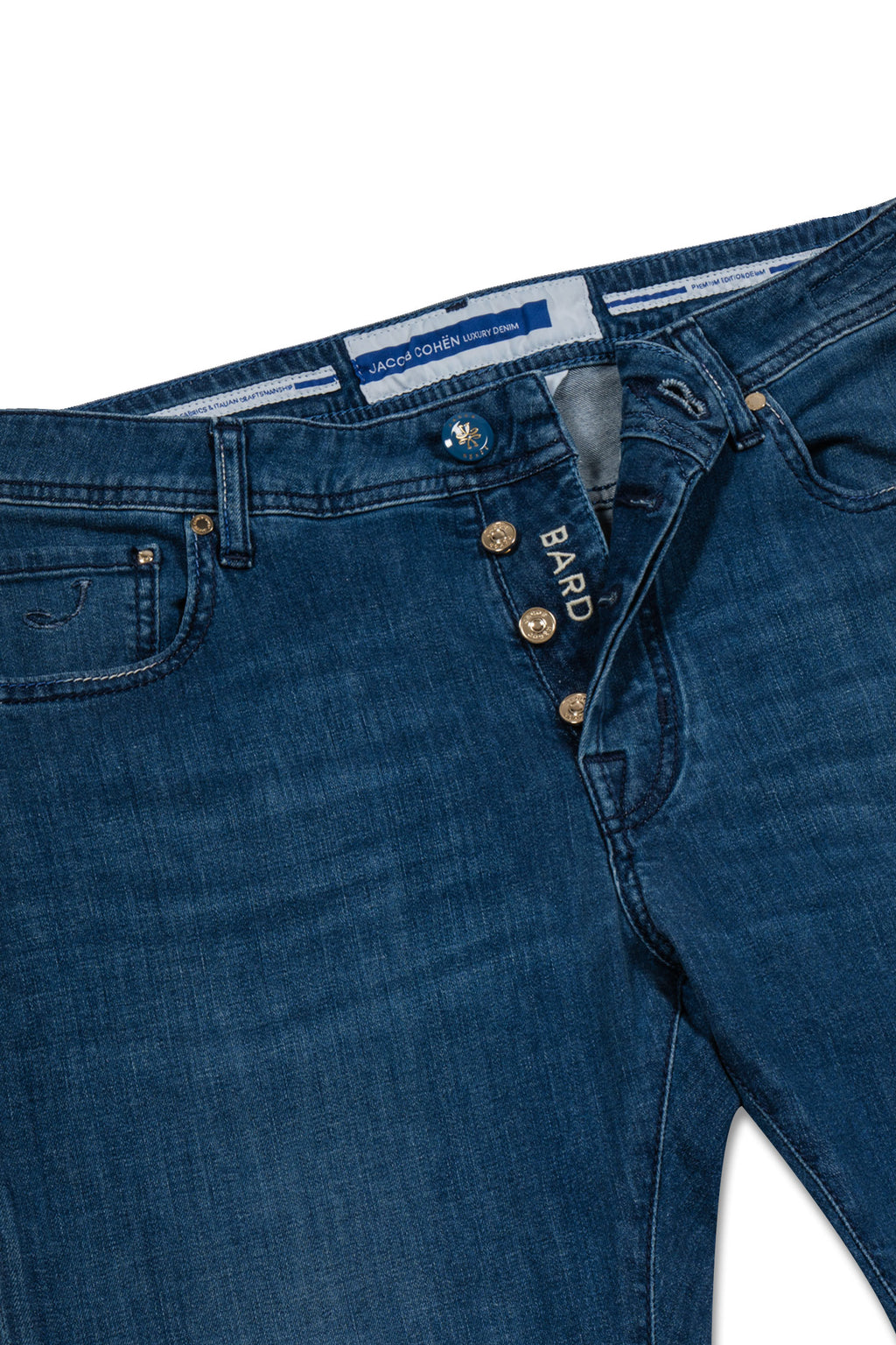 JACOB COHEN | Bard Jeans Embroidered Label | Light Denim
