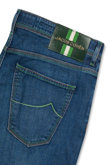 JACOB COHEN Denim Scott Striped Label Jeans