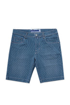 JACOB COHEN | Striped Denim Shorts | Blue & White