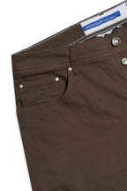 JACOB COHEN | Bard Cotton Trousers | Chocolate