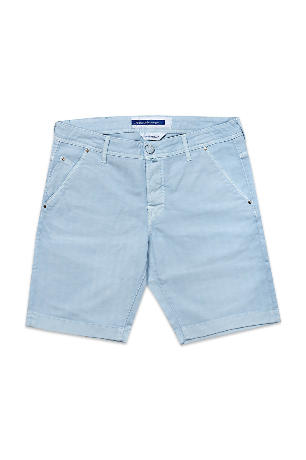 JACOB COHEN | Lou Herringbone Shorts | Sky Blue