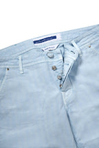 JACOB COHEN | Lou Herringbone Shorts | Sky Blue