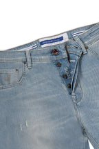 JACOB COHEN | Scott Jeans Hexagon Badge | Pale Denim
