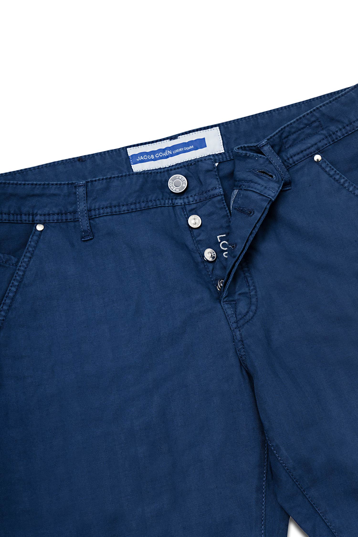 JACOB COHEN | Lou Herringbone Shorts | Royal Blue