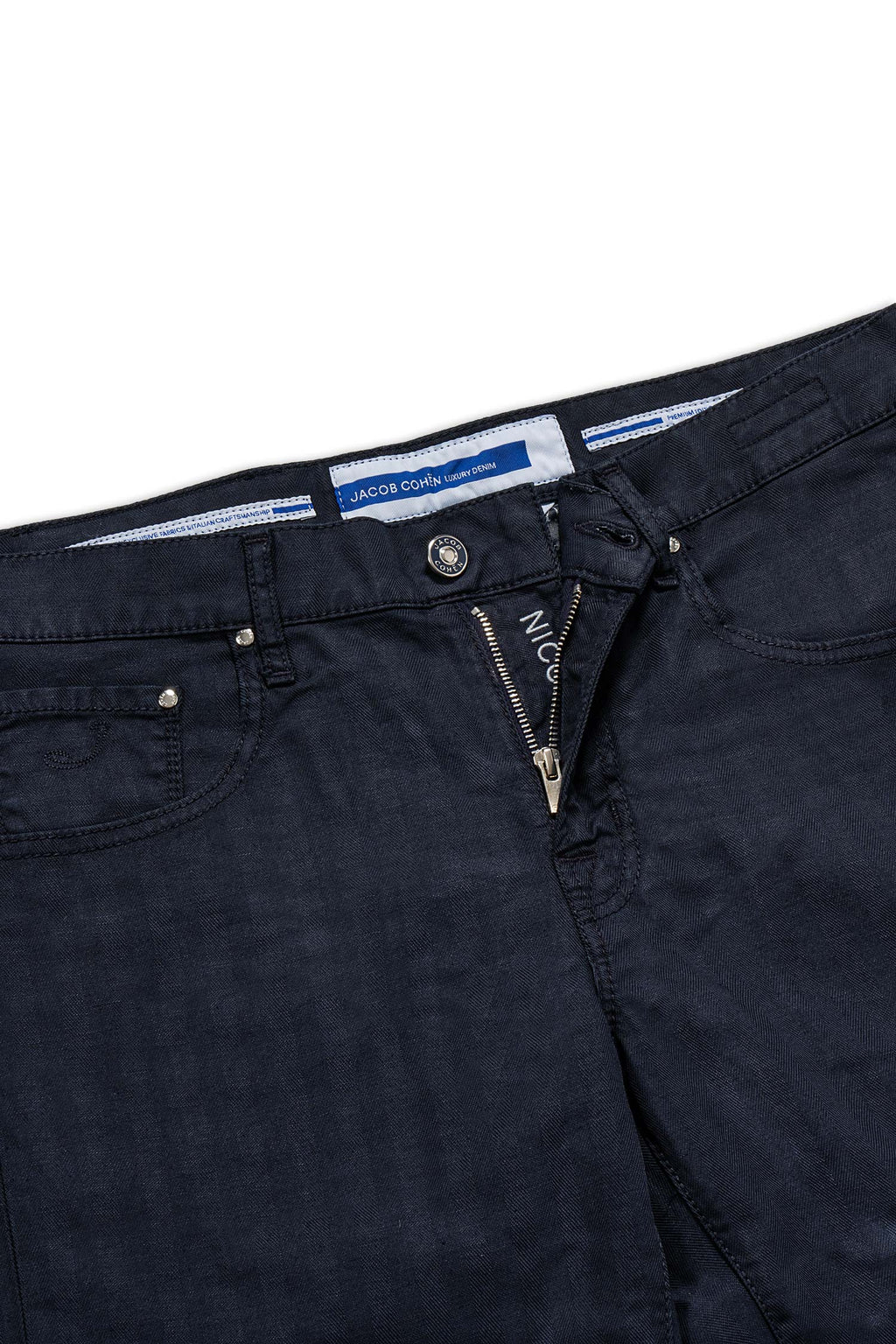 JACOB COHEN | Cotton & Linen Shorts | Navy