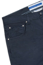 JACOB COHEN | Cotton Shorts Suede Label | Navy