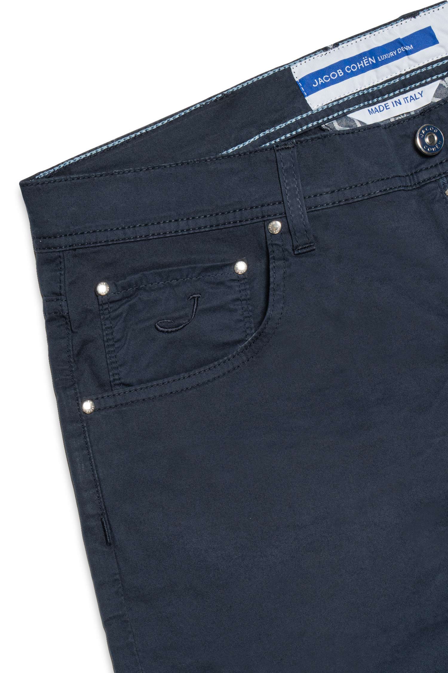 JACOB COHEN | Cotton Shorts Suede Label | Navy