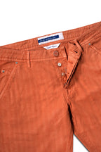 JACOB COHEN | Lou Herringbone Shorts | Orange