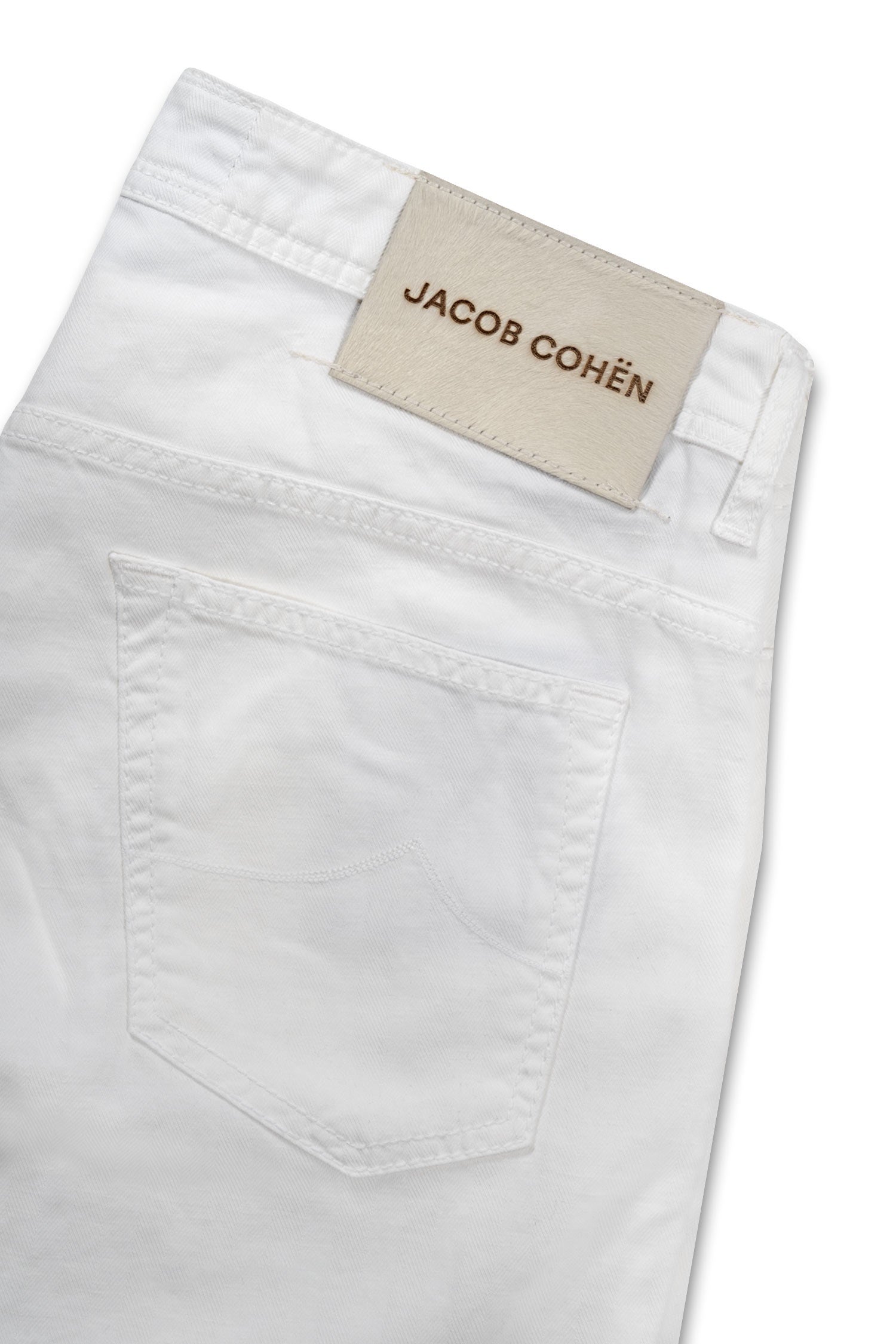 JACOB COHEN | Lou Herringbone Shorts | White