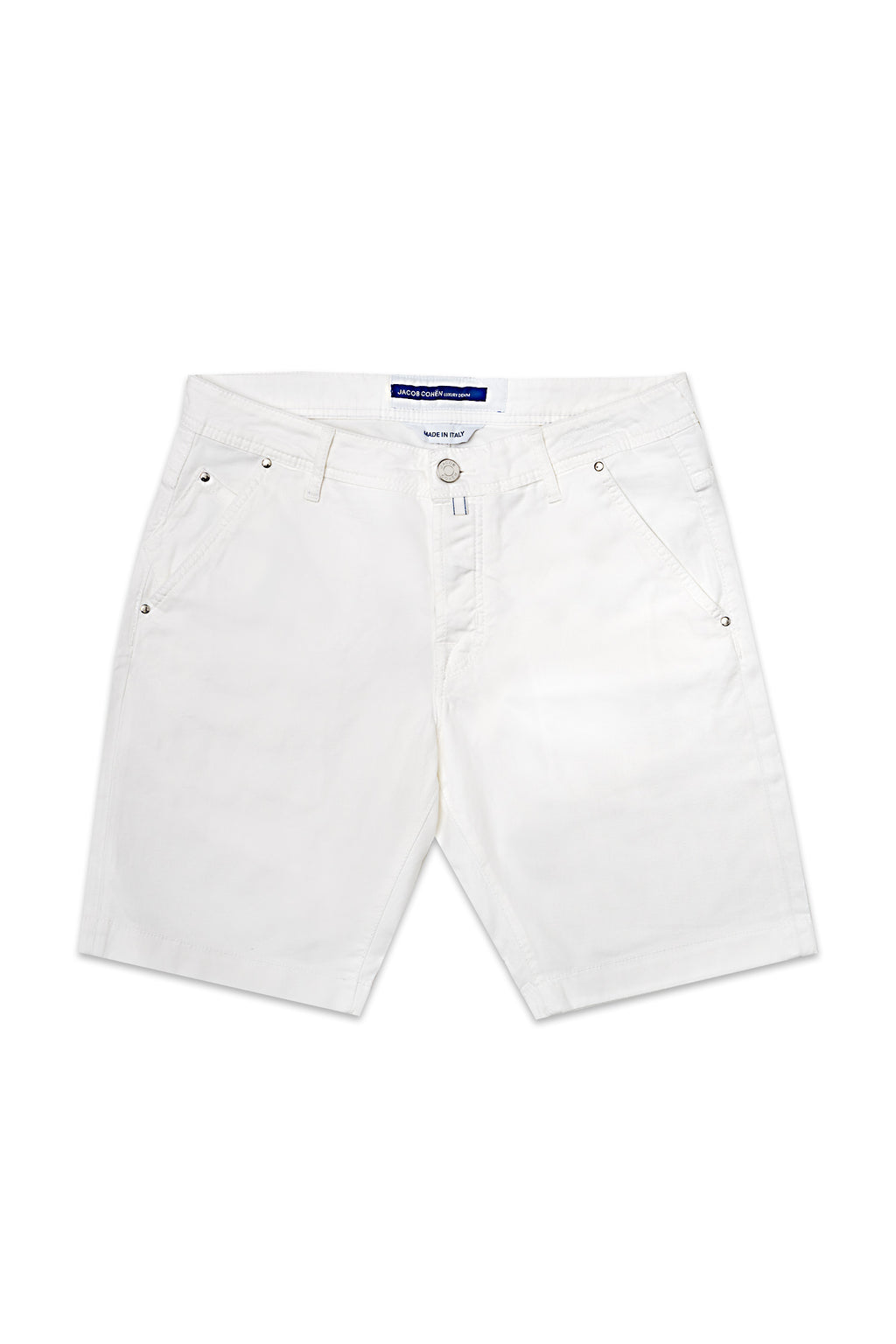 JACOB COHEN | Lou Herringbone Shorts | White