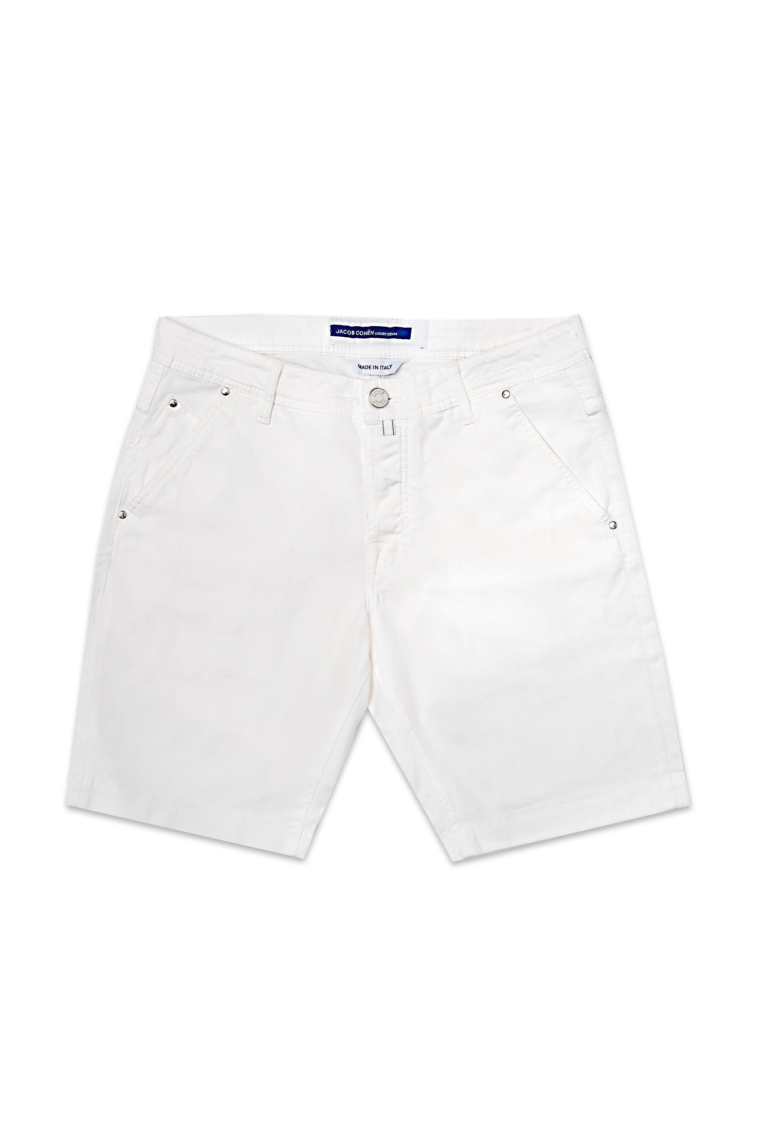 JACOB COHEN | Lou Herringbone Shorts | White