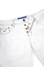 JACOB COHEN | Scott Jeans Blue Stitch | White Denim