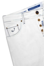 JACOB COHEN | Scott Jeans Blue Stitch | White Denim