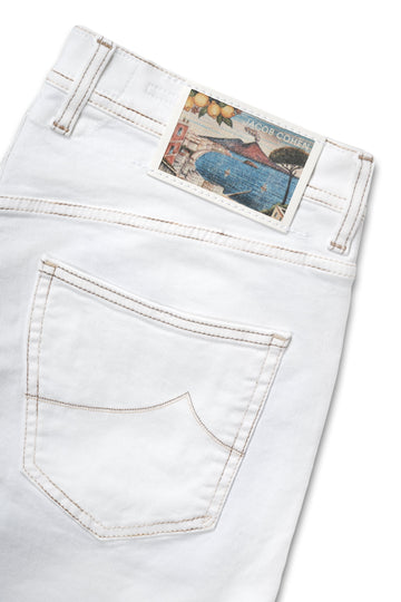 JACOB COHEN Off-White Denim Shorts Naples Label