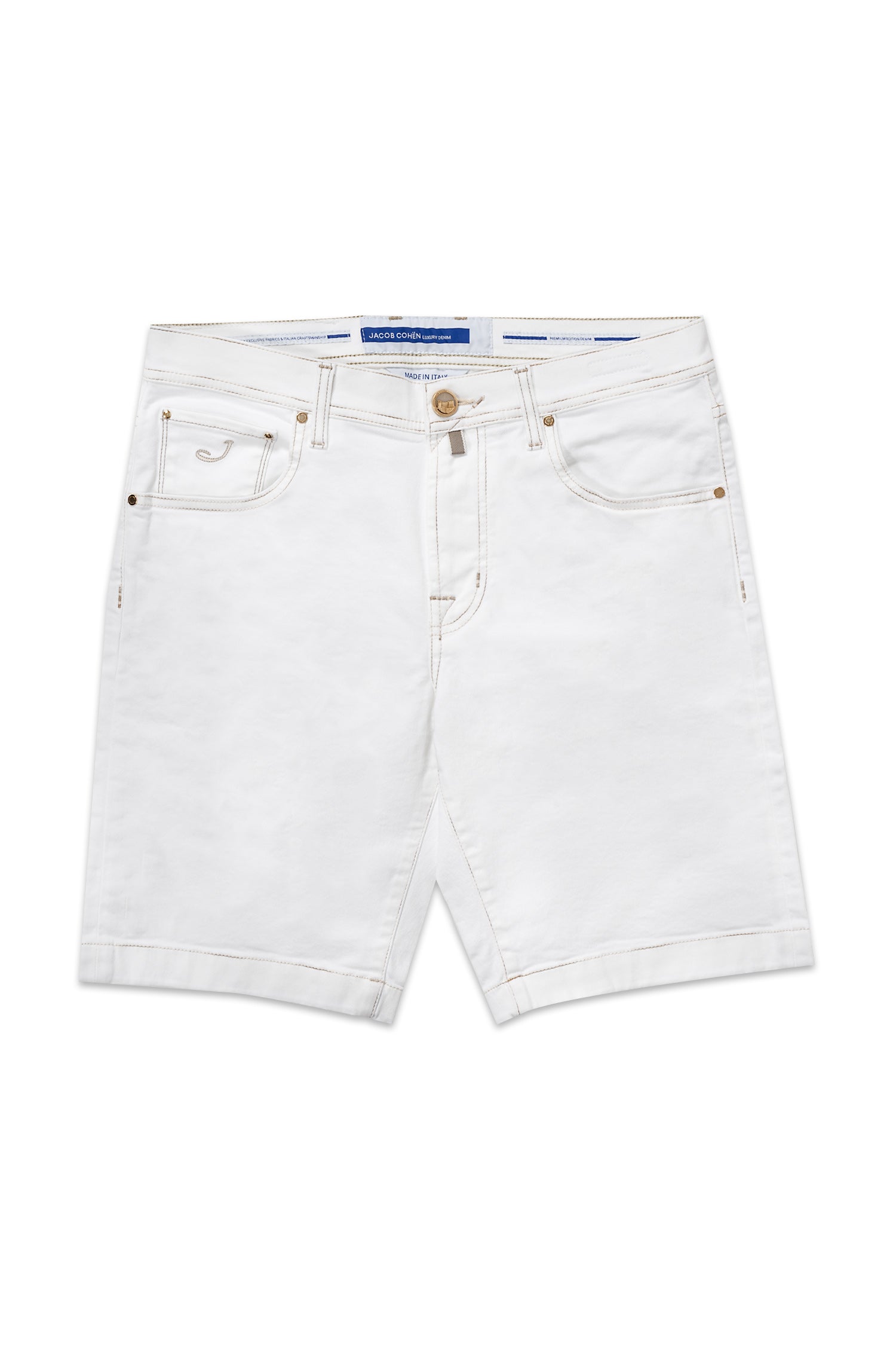 JACOB COHEN | Denim Shorts Naples Label | Off-White