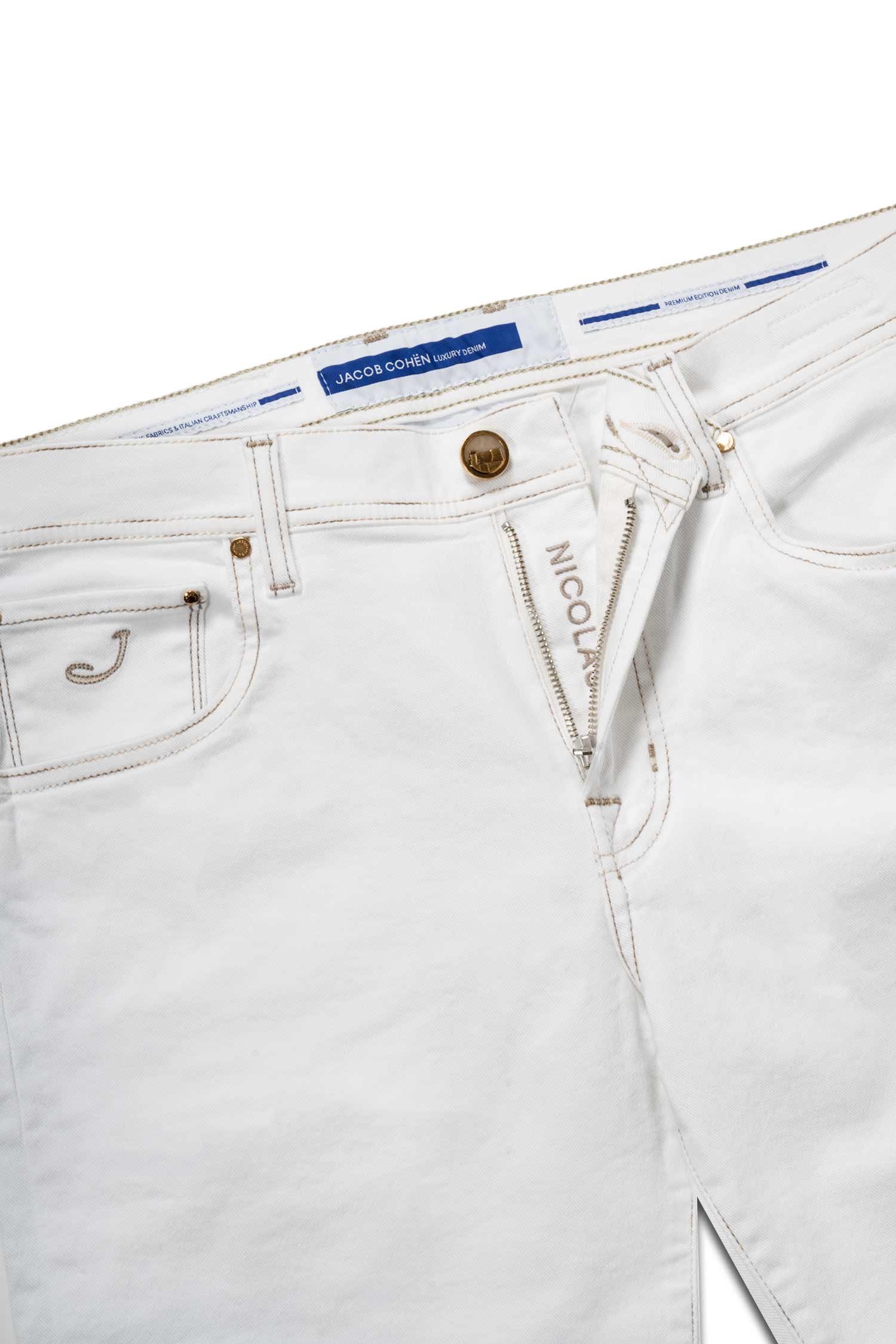 JACOB COHEN | Denim Shorts Naples Label | Off-White