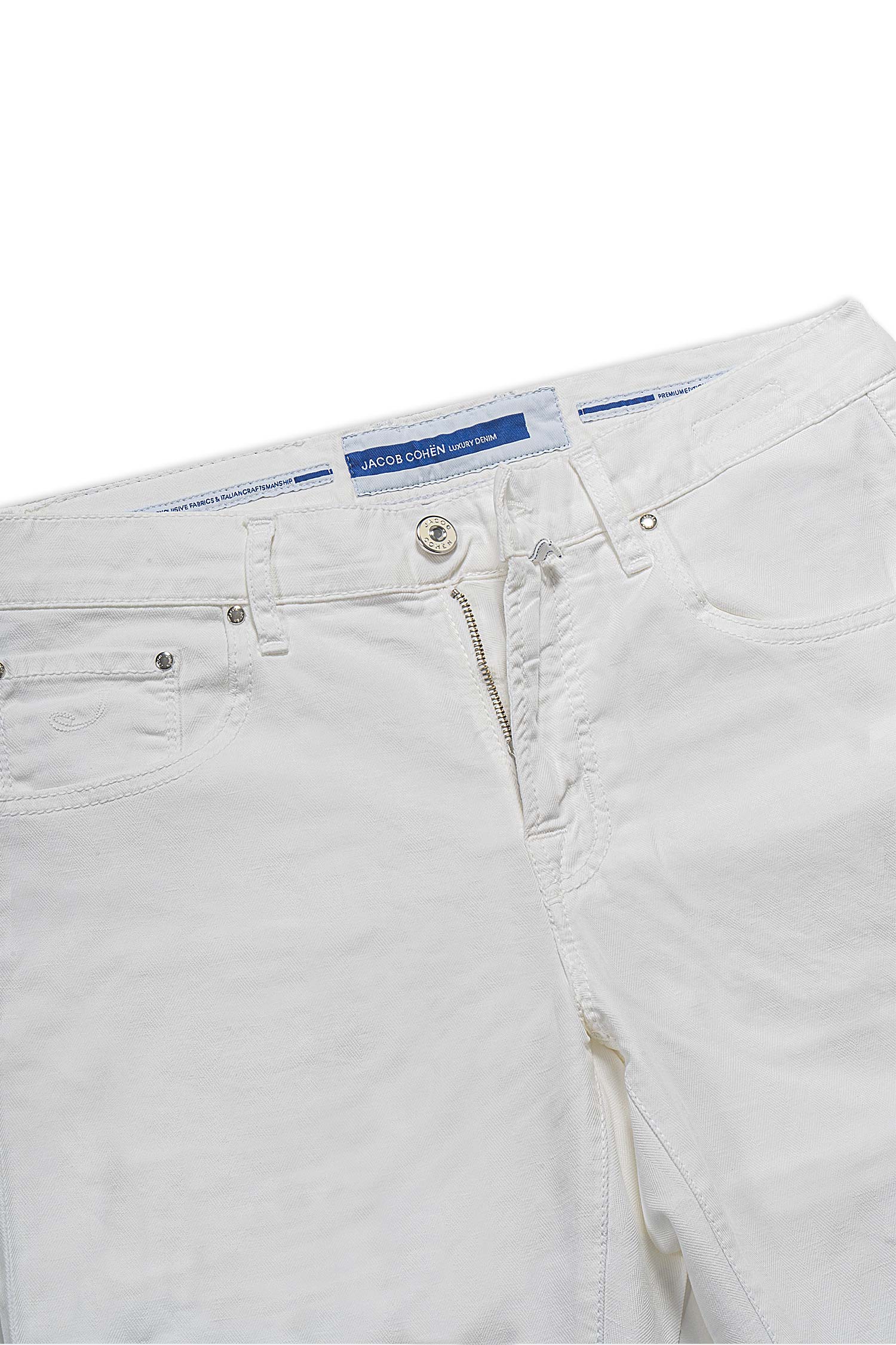 JACOB COHEN | Cotton & Linen Shorts | White