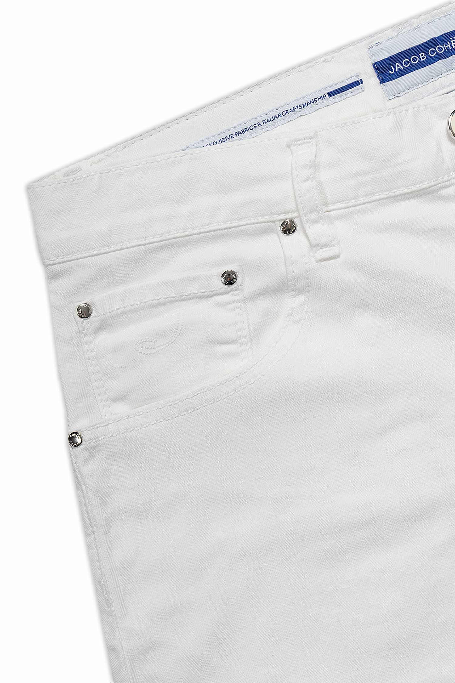 JACOB COHEN | Cotton & Linen Shorts | White