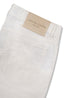 JACOB COHEN | Cotton & Linen Herringbone Trousers | White