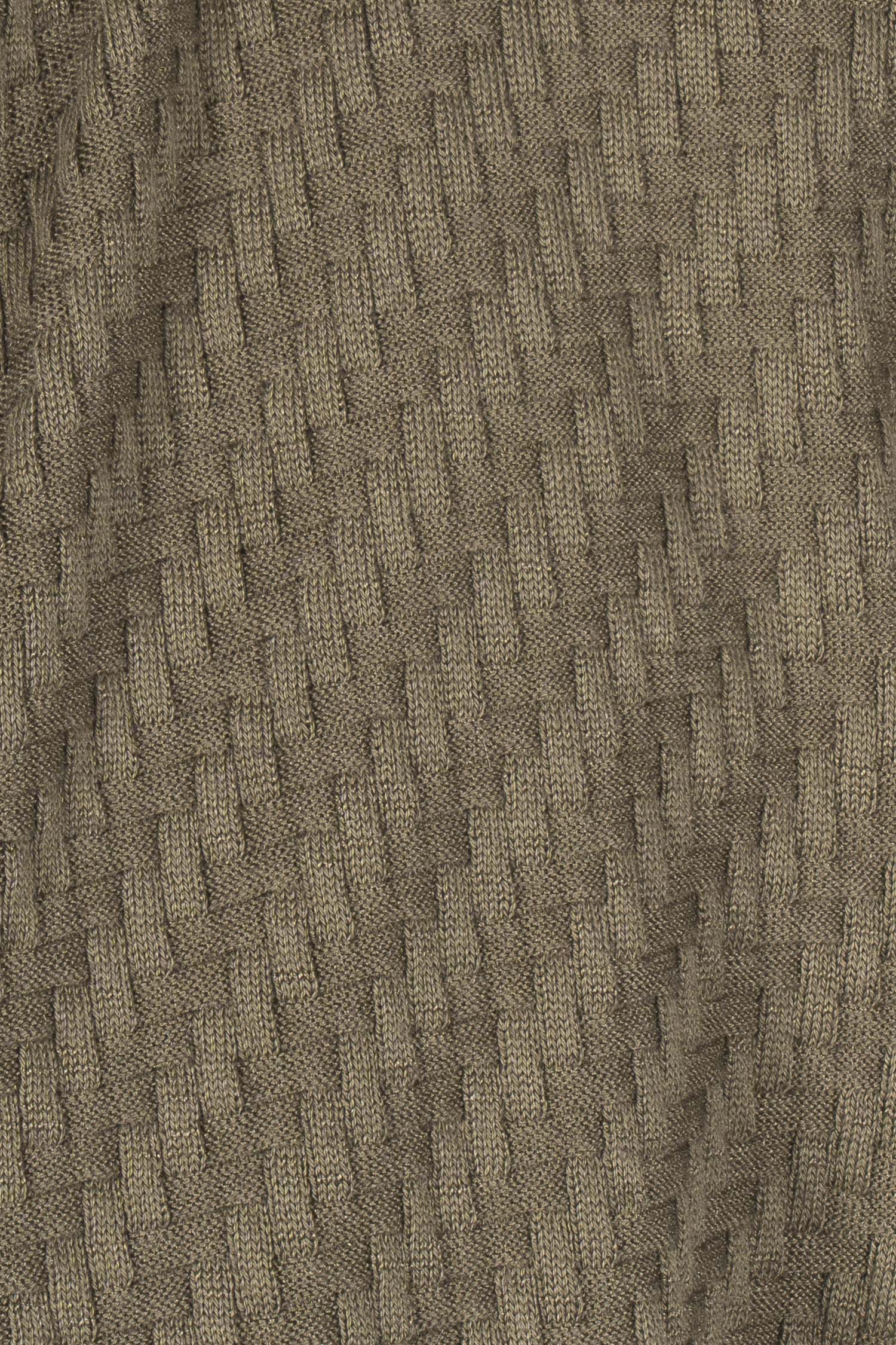 BRIONI | Zip Front Basket Weave Knit | Hunter Green