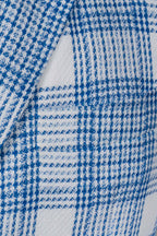 KITON | Multi Check Jacket | Blue & White