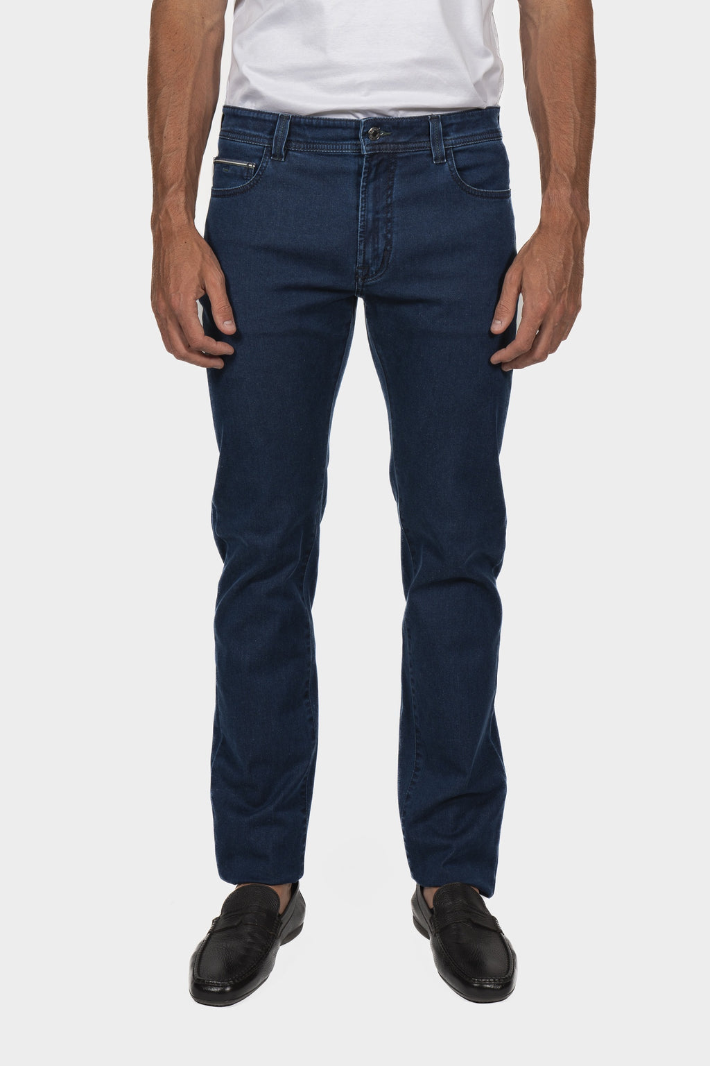 CANALI | Jeans With Suede Label | Dark Denim