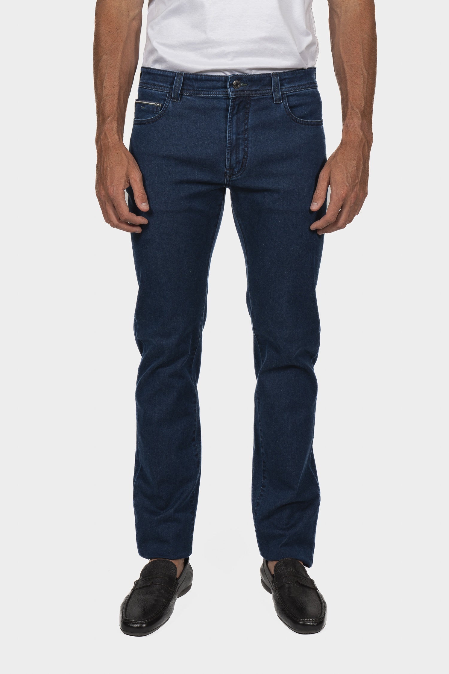 CANALI | Jeans With Suede Label | Dark Denim