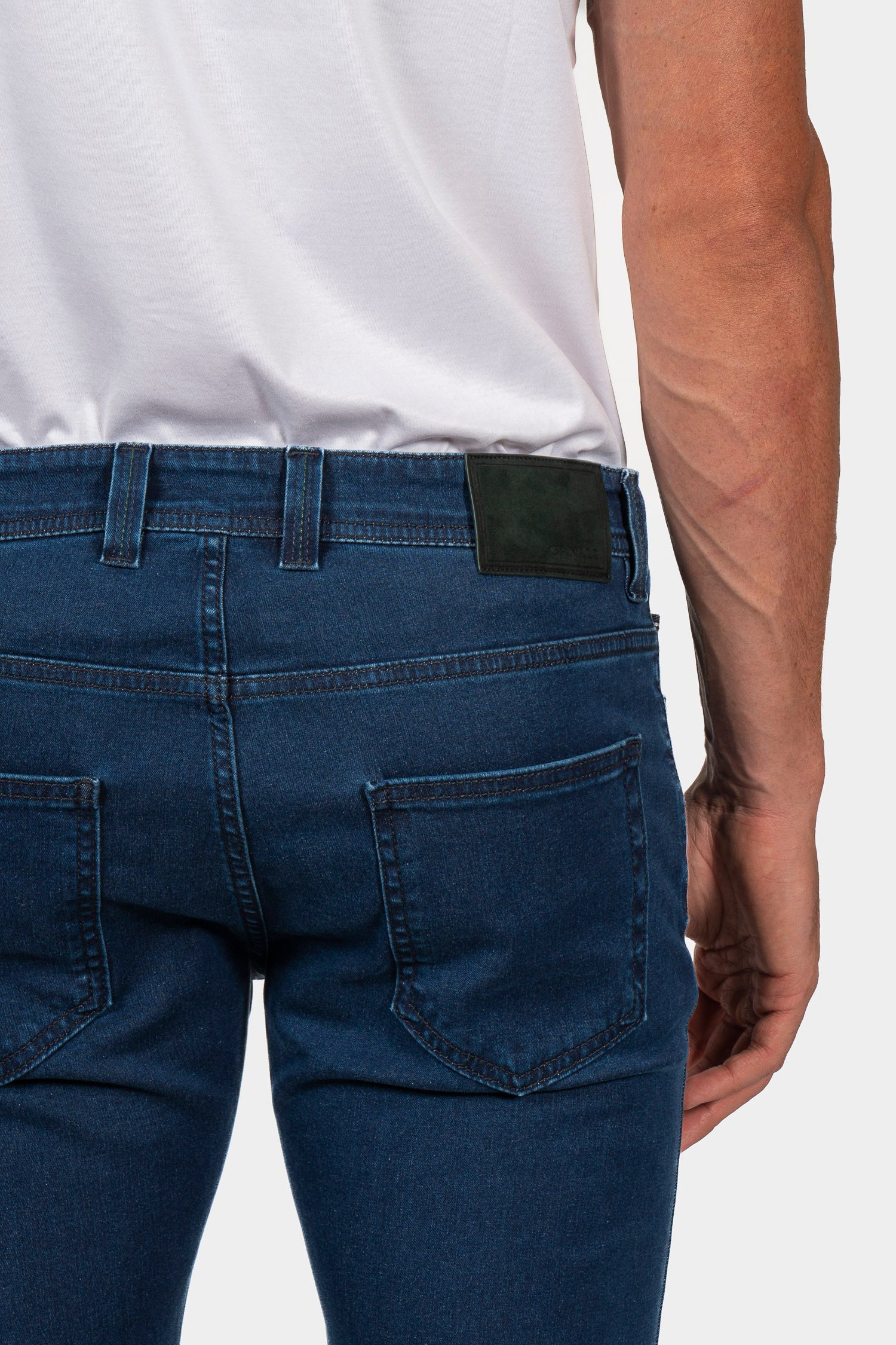 CANALI | Jeans With Suede Label | Dark Denim