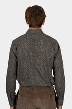 CANALI | Floral Print Shirt | Brown & Navy