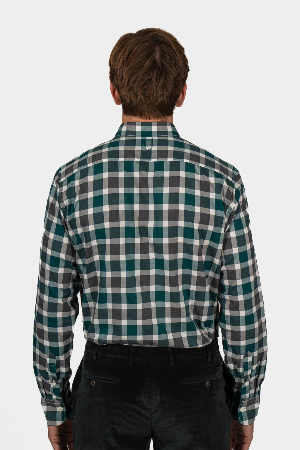 CANALI | Check Shirt | Green & Charcoal