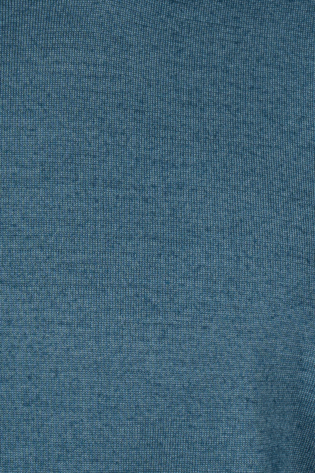 CANALI | Washed Wool-Silk Crew Neck Knit | Mid-Blue