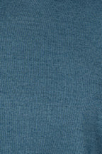 CANALI | Washed Wool-Silk Crew Neck Knit | Mid-Blue