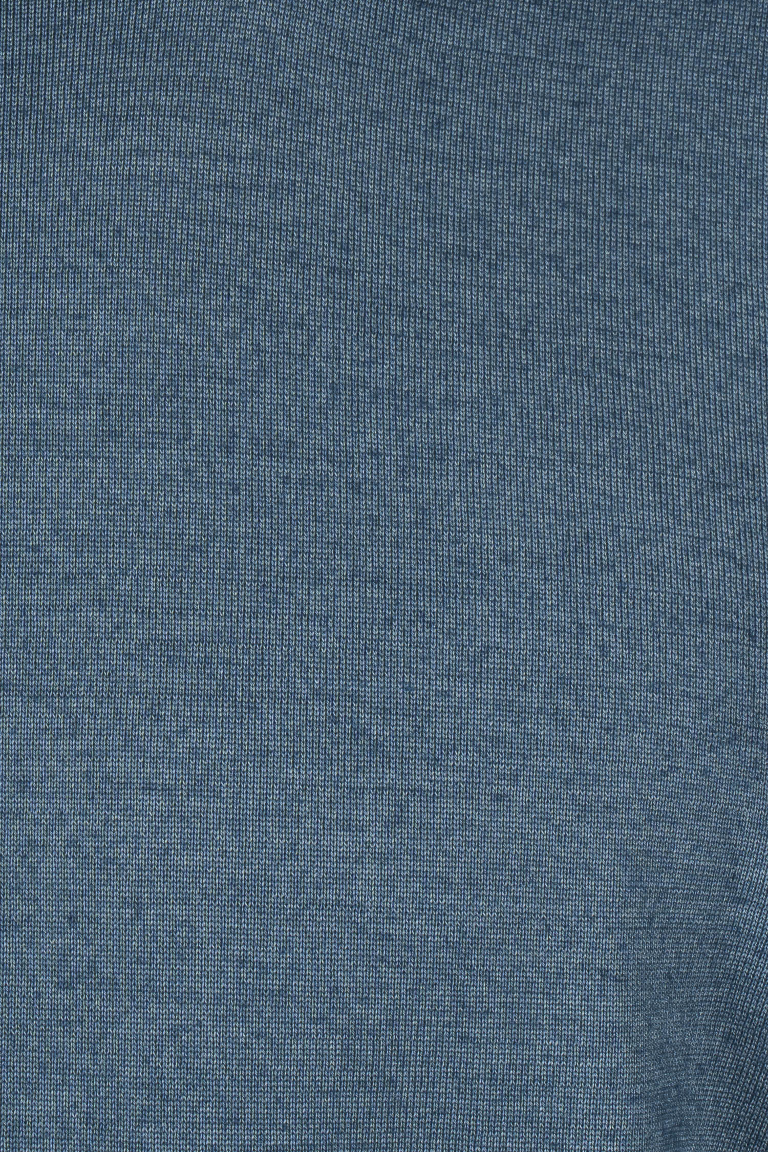 CANALI | Washed Wool-Silk Crew Neck Knit | Mid-Blue