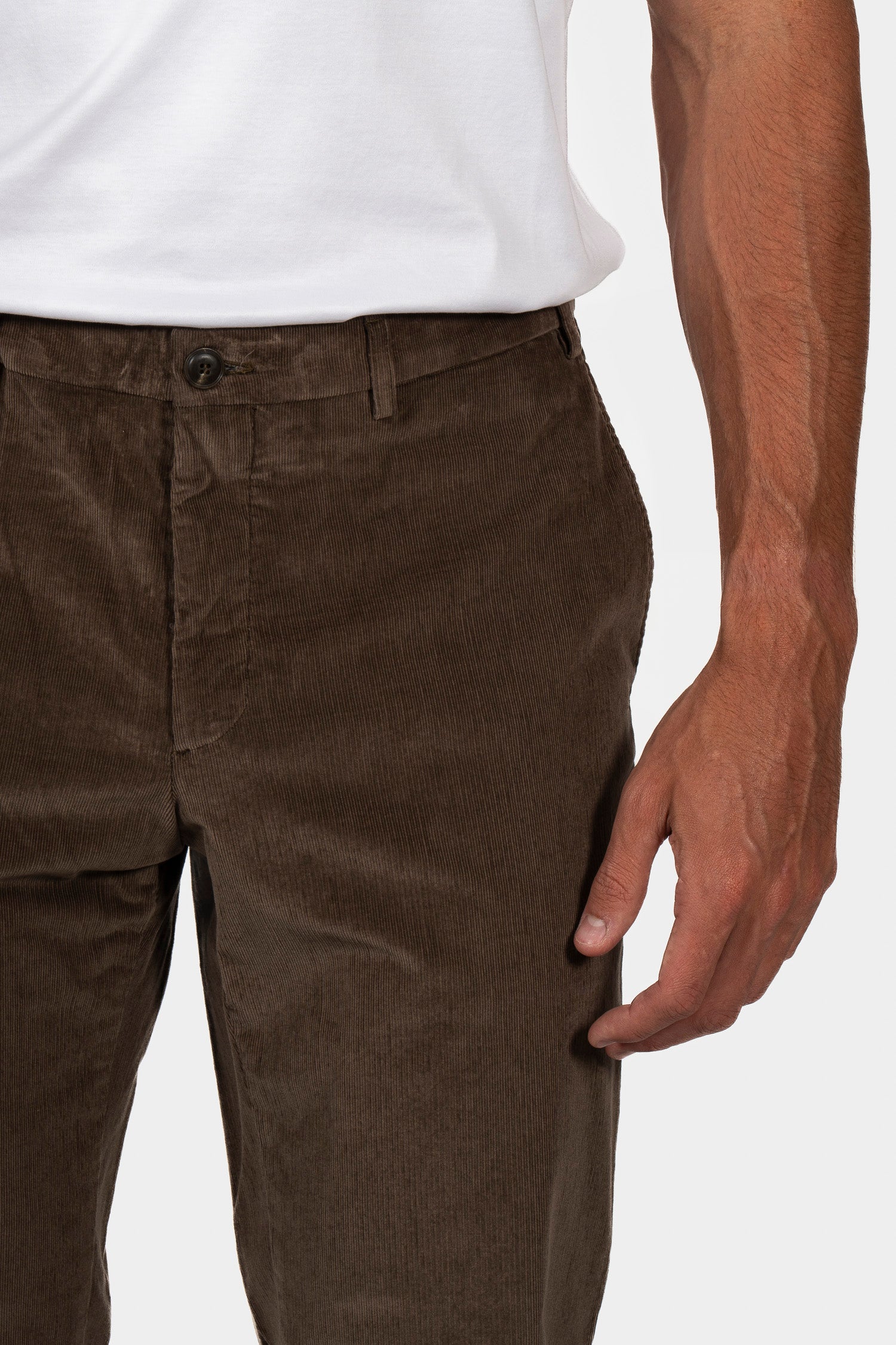 CANALI | Fine Corduroy Chinos | Light Brown