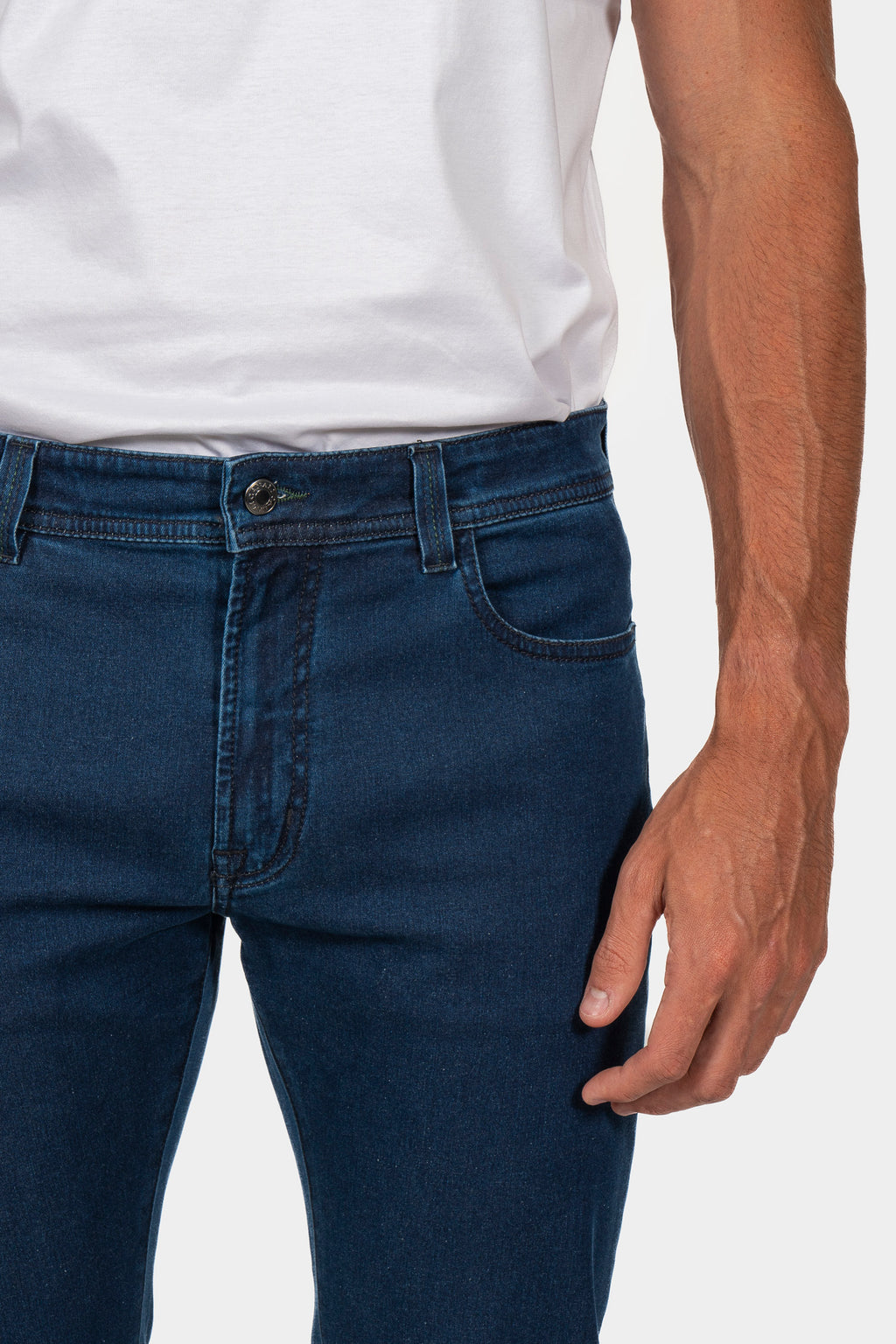 CANALI | Jeans With Suede Label | Dark Denim