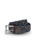 MITCHELL OGILVIE | Plaited Belt No Stretch | Navy & Brown