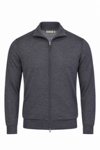 CANALI | Zip Front Cardigan | Charcoal
