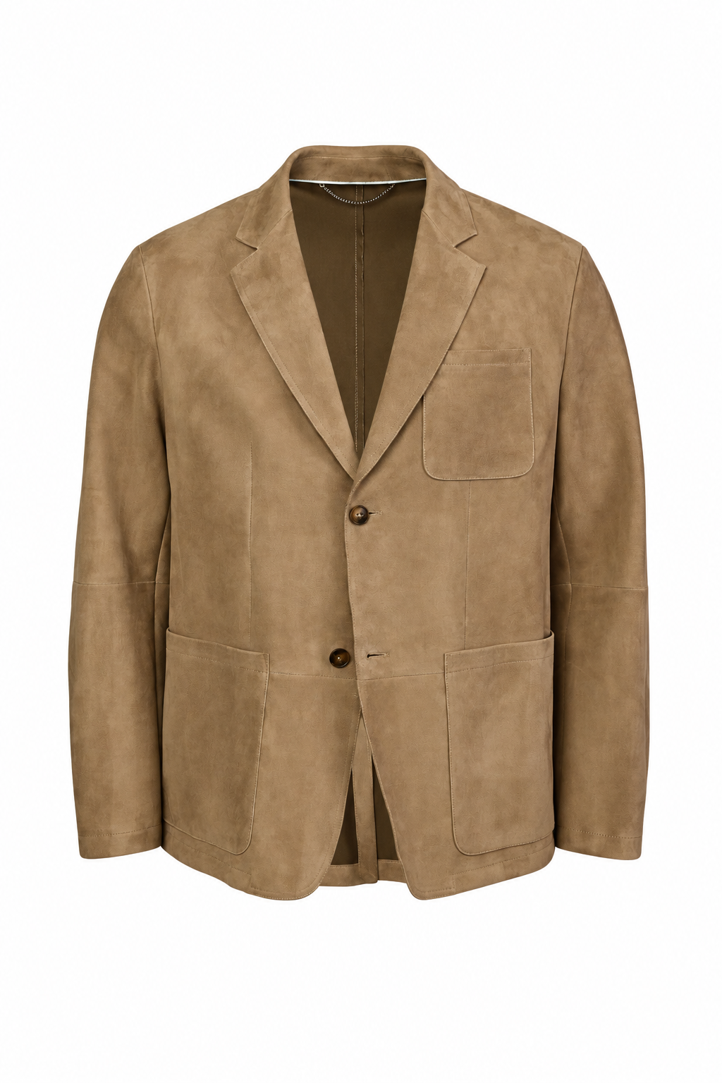 CANALI | Unlined Suede Blazer | Sand