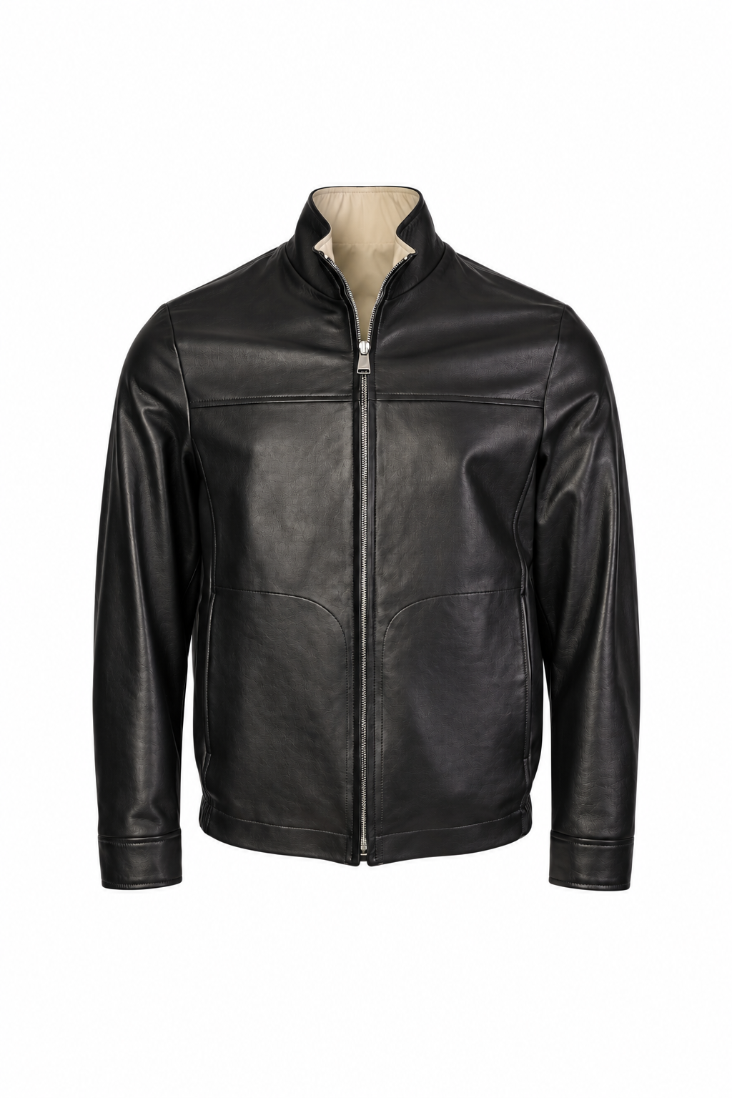 CANALI | Reversible Leather Jacket | Sand