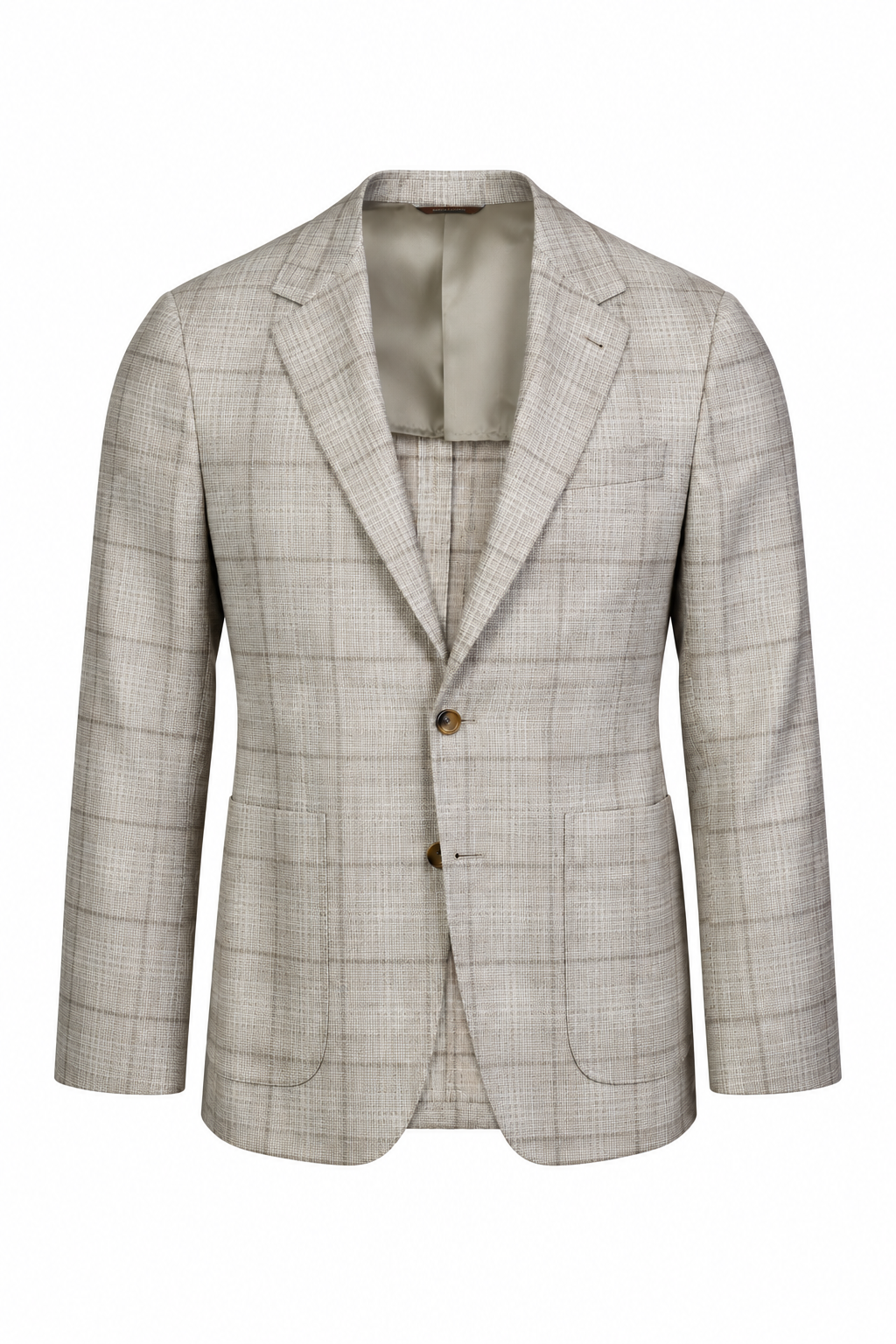 CANALI | Multi-Tone Brown Check Jacket | Beige