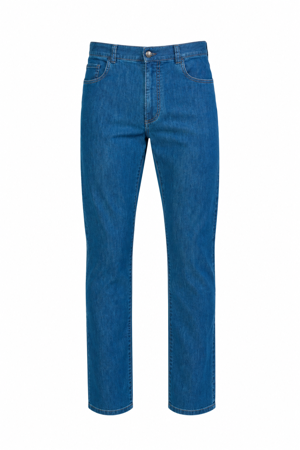 CANALI | Jeans With Brown Stitching | Light Denim