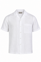 CANALI | Check-Like Linen Shirt | White